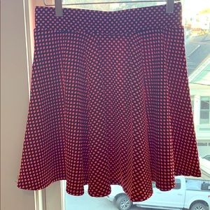 Black/orange, polka dot, skater skirt, never worn